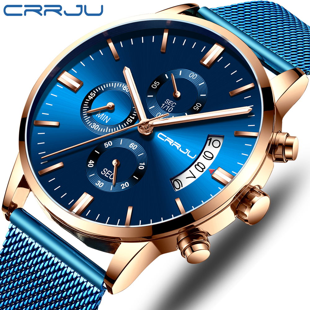 Mens Watch CRRJU Top Brand Luxury Stylish Fashion WristWatch for Men Full Steel waterproof Date Quartz watches relogio masculino, Slivery;brown
Mens Watch CRRJU Top Brand Luxury Stylish Fashion WristWatch for Men Full Steel waterproof Date Quartz watches relogio masculino, Slivery;brown