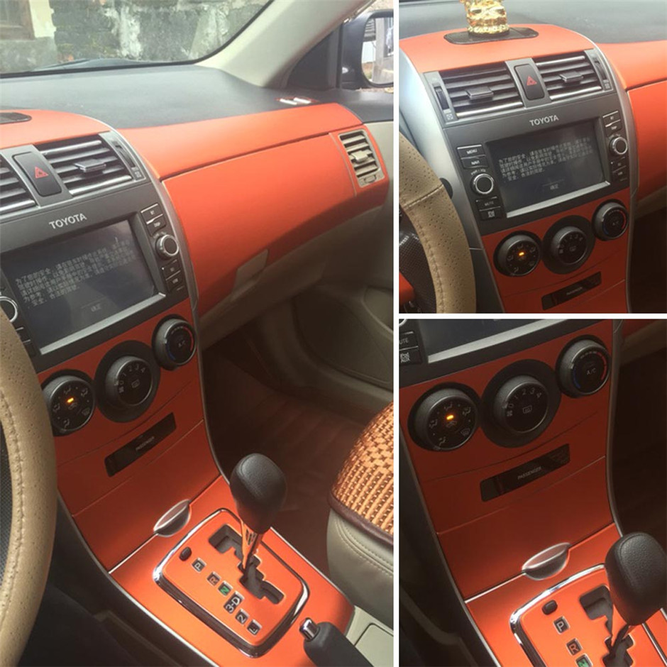For Toyota Corolla 2007-2013 Interior Central Control Panel Door Handle 3D/5DCarbon Fiber Stickers Decals Car styling Accessorie