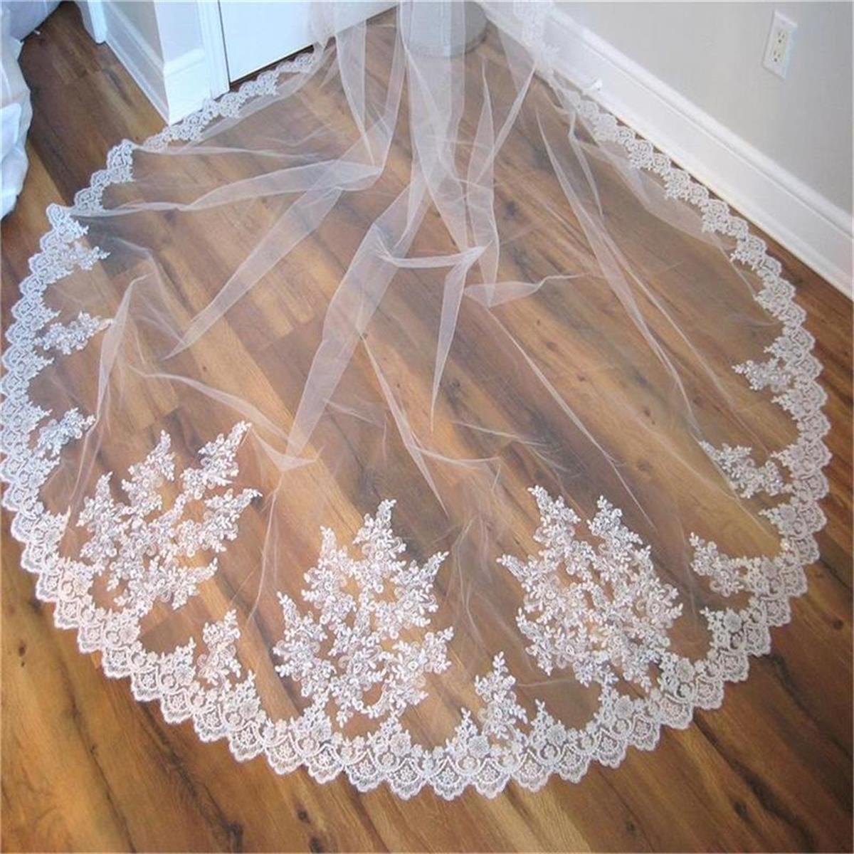 2020 Best Selling Cheap 3M Long Cathedral Bridal Veils Tulle 2T Layers Lace Appliques Sparkly Wedding Bridal Veil, Ivory
2020 Best Selling Cheap 3M Long Cathedral Bridal Veils Tulle 2T Layers Lace Appliques Sparkly Wedding Bridal Veil, Ivory