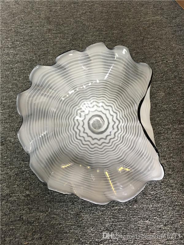 Creative Murano Glass Plates Floor Lamps Flower Design Glass Art Sculpture Standing Lamp Hot Sale Modern Decor in White Color