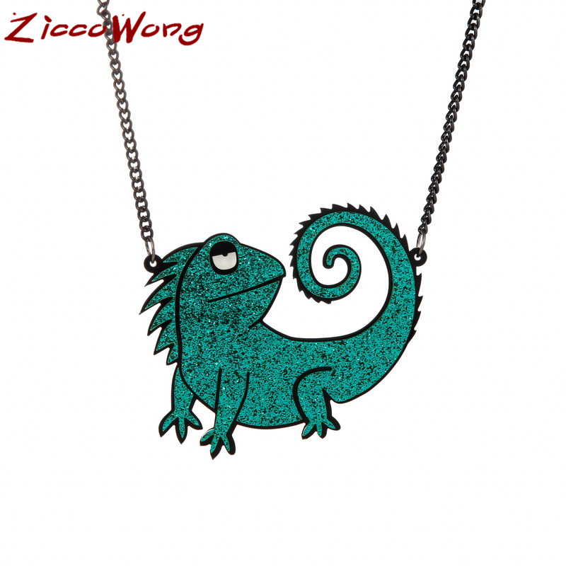 ZiccoWong New Fashion Chameleon Pendant Necklace Green Glitter Resin Animal Chain Necklace Unisex Fashion Jewelry Cute Trendy
ZiccoWong New Fashion Chameleon Pendant Necklace Green Glitter Resin Animal Chain Necklace Unisex Fashion Jewelry Cute Trendy