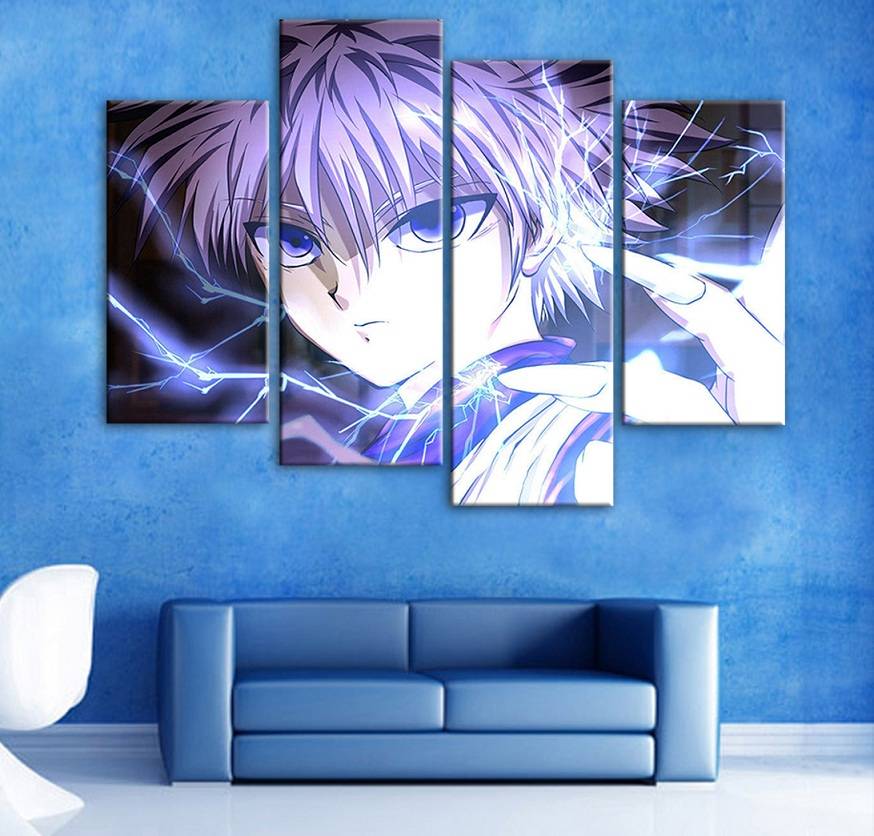4pcs/set Unframed Hunter Kirua Cool Flash Poster Print On Canvas Wall Art Picture For Home and Living Room Decor