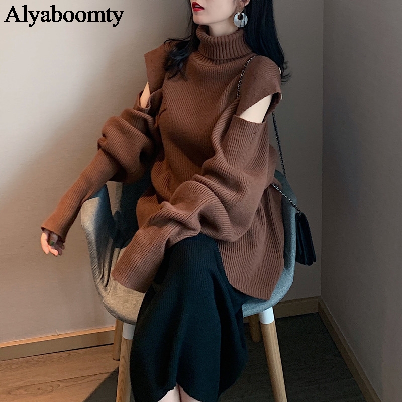 Korean Style Ulzzang Autumn Winter Women Pullover Turtleneck Off Shoulder Knitted Sweater Harajuku Streetwear Ladies Outerwear, Khaki
Korean Style Ulzzang Autumn Winter Women Pullover Turtleneck Off Shoulder Knitted Sweater Harajuku Streetwear Ladies Outerwear, Khaki