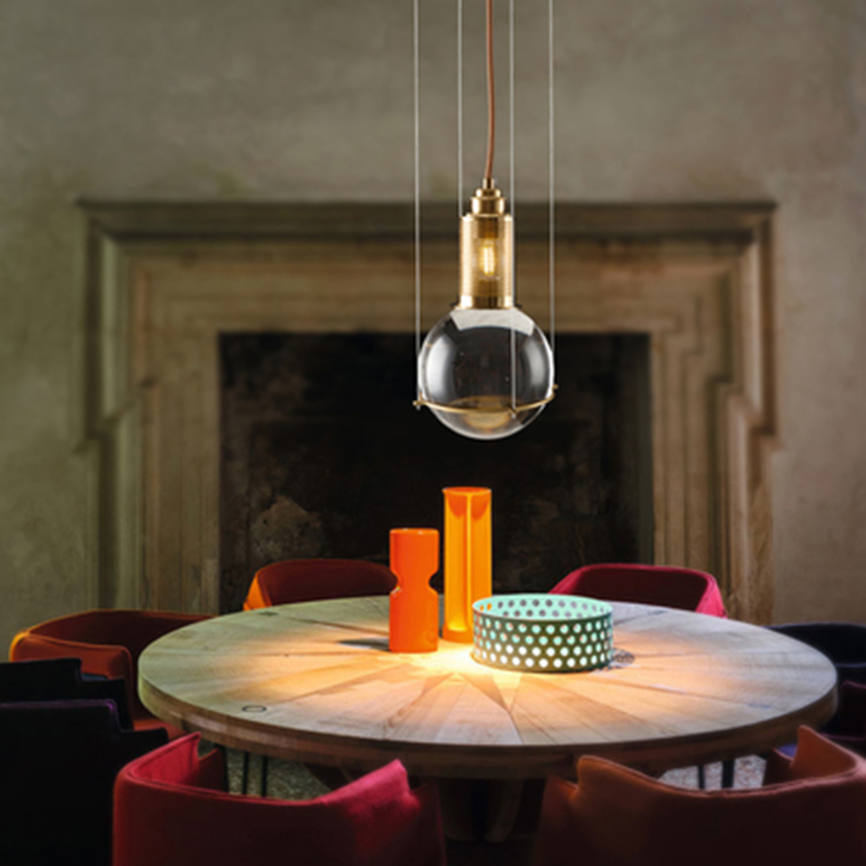 Nordic LED Crystal Ball Pendant Lights Lighting Postmodern Cafe Bar Living Room Lamp Restaurant Bedroom Decoration Light Fixture