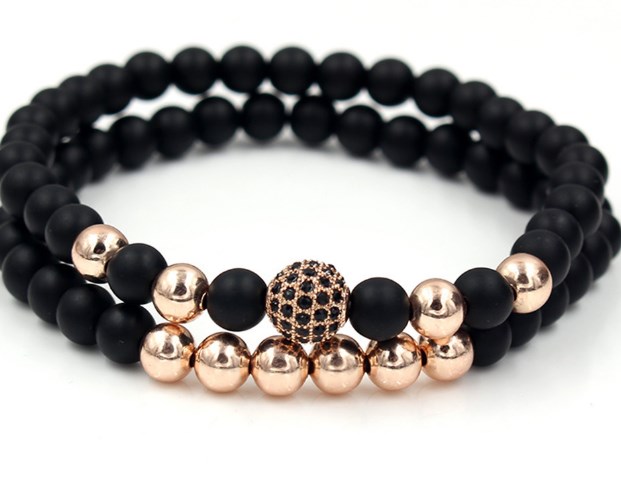 6mm 2PCS/Lot tj423 gold silver Copper cz zircon cubic zirconia elastic adjusted Charm nature stone Frosted agate Onyx Bracelet, Black
6mm 2PCS/Lot tj423 gold silver Copper cz zircon cubic zirconia elastic adjusted Charm nature stone Frosted agate Onyx Bracelet, Black