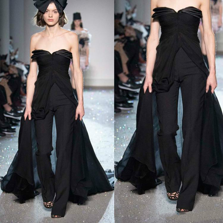 Elie Saab Black Women Jumpsuit With Long Train 2019 Sweetheart Evening Dresses Celebrity Red Carpet Gowns Girls Prom Dress Party, Water melon
Elie Saab Black Women Jumpsuit With Long Train 2019 Sweetheart Evening Dresses Celebrity Red Carpet Gowns Girls Prom Dress Party, Water melon
