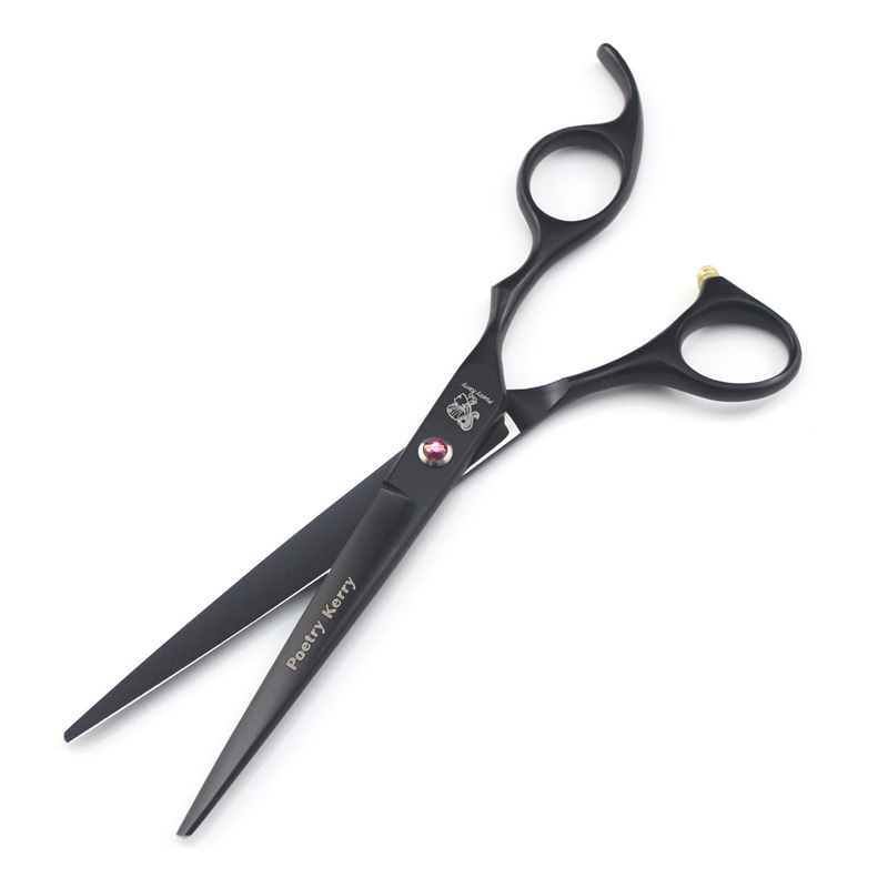 with retail packing poetry kerry/freelander 7.0 inch 6CR 62HRC hair Cutting/thinning scissors kit rainbow/black hair scissors set + comb
