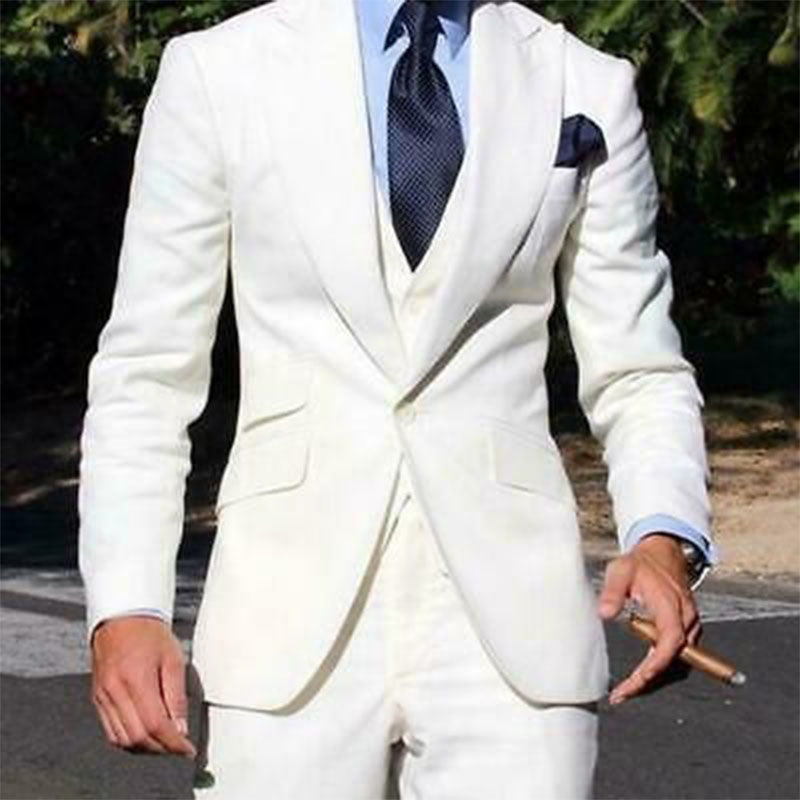 ANNIEBRITNEY White 3 Piece Slim Fit Men Fashion Suit Cutsom Groom Wedding Tuxedo Prom Wedding Tailor Made Men Suit With Pants
ANNIEBRITNEY White 3 Piece Slim Fit Men Fashion Suit Cutsom Groom Wedding Tuxedo Prom Wedding Tailor Made Men Suit With Pants