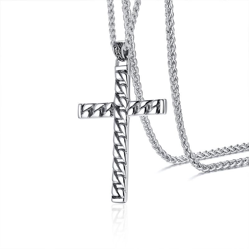 Religious Jewelry Large Chain Shaped Hollow Out Cross Pendants Necklace in Stainless Steel Baptism Gift Confirmation Gift, Silver
Religious Jewelry Large Chain Shaped Hollow Out Cross Pendants Necklace in Stainless Steel Baptism Gift Confirmation Gift, Silver