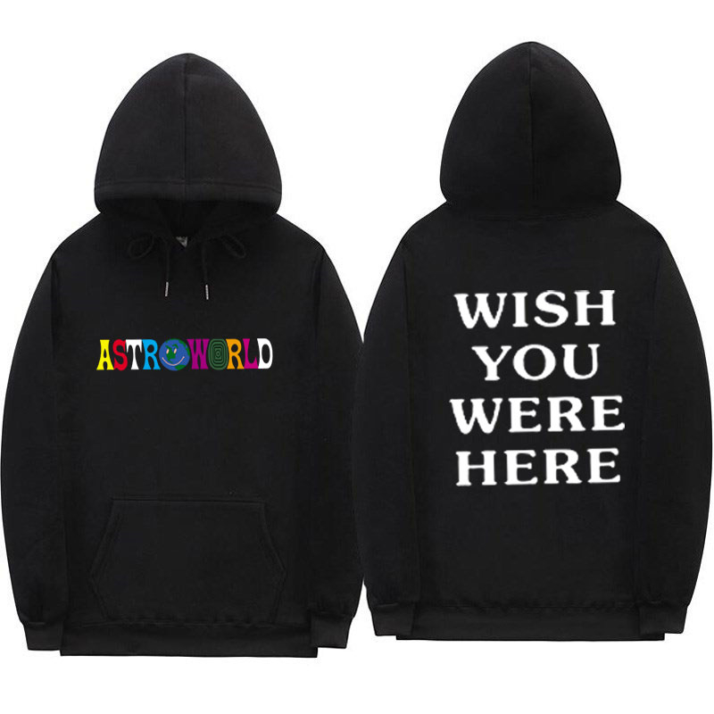 Travis Scott Astroworld Wish You Were Here Hoodies Fashion Letter Astroworld Hoodie Streetwear Man Woman Pullover Sweatshirt MX190803, Black
Travis Scott Astroworld Wish You Were Here Hoodies Fashion Letter Astroworld Hoodie Streetwear Man Woman Pullover Sweatshirt MX190803, Black