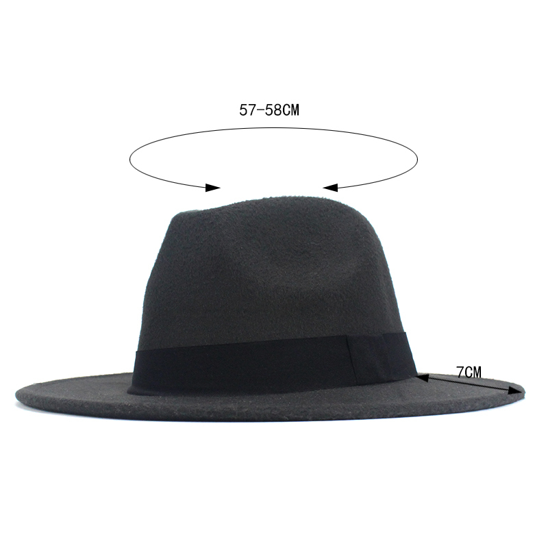 Black Jazz Fedoras For Women Vintage Wide Brim Fedora Hat Floppy Cloche Men Gangster Hat Chapeu Casual Solid Pink Red Bones 2018 D19011102