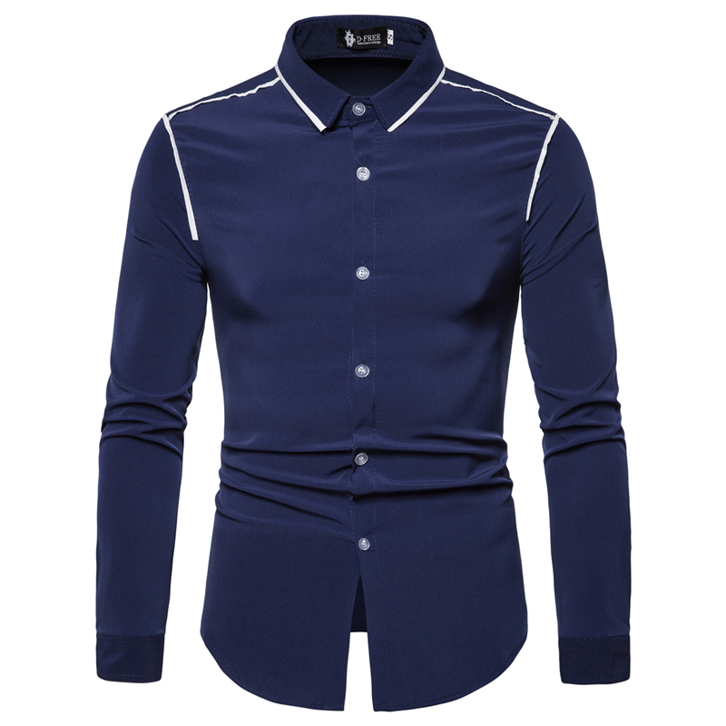 New 2019 Fashion Spring Autumn Solid Stand-up Collar Slim Fit Casual Mens Clothing Wedding Tuxedo Shirts Streetwear Men Clothes, Black dress shirt
New 2019 Fashion Spring Autumn Solid Stand-up Collar Slim Fit Casual Mens Clothing Wedding Tuxedo Shirts Streetwear Men Clothes, Black dress shirt