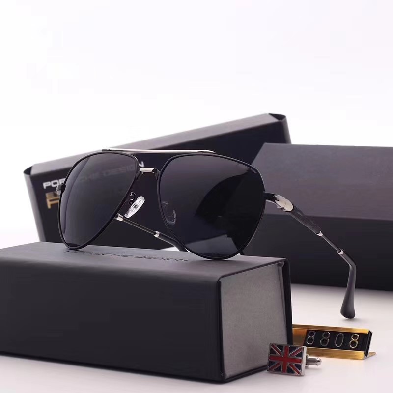 Polarizing Sunglasses Metal Sunglasses Men's Driving Glasses Classic Toad Glasses 8808 Pilot's Glasses