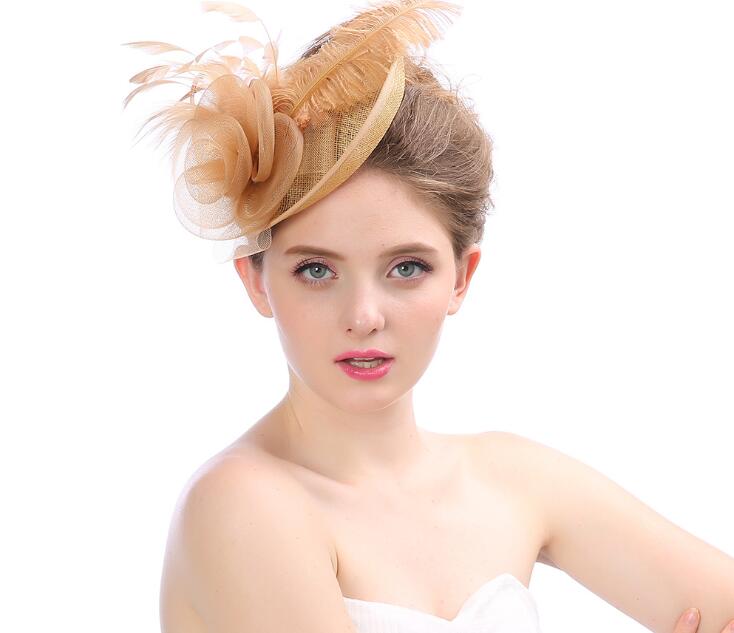 Floral Party Lady Hat Mesh Veil Hair Clip Hair Accessories Fedoras Lady Fascinator Hair Clips Hat For Formal Party