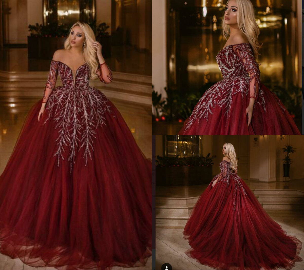 2019 Arabic Prom Dresses Ball Gown Off The Shoulder Lace Beads Tulle Appliques Sweep Train Luxury Evening Dress Formal Party Gowns Custom