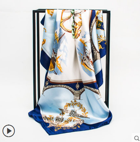 BEST!TOP LUXURY! 90x90cm Square Scarves For Women Multi Color Wholesale Price Fashion Scarf Shawls Wraps Hijabs Headband Hairband Bag scarf, Blue;gray
BEST!TOP LUXURY! 90x90cm Square Scarves For Women Multi Color Wholesale Price Fashion Scarf Shawls Wraps Hijabs Headband Hairband Bag scarf, Blue;gray