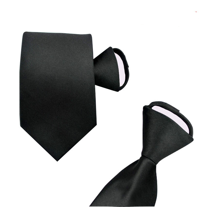 Simple Burgundy Navy Blue Black stretch satin Groom Ties Plain Skinny country wedding party Men's Accessories for business without a tie