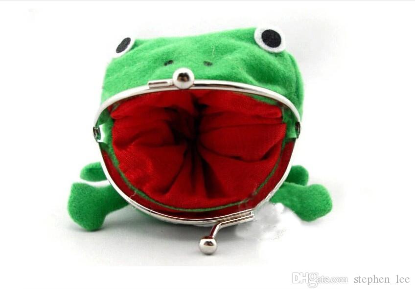 PT063,2022 Children Green Frog Coin Cartoon Anime Cosplay Frogs Wallet Kids Cute Personality Purse