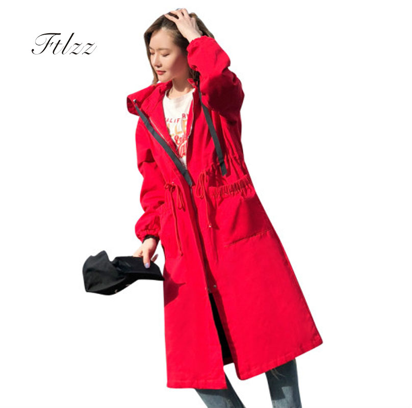 Female Medium Long Windbreaker 2018 New Spring Autumn Long Sleeved Hooded Plus Size Loose Vintage Harajuku Trench Coats Casacas
Female Medium Long Windbreaker 2018 New Spring Autumn Long Sleeved Hooded Plus Size Loose Vintage Harajuku Trench Coats Casacas
