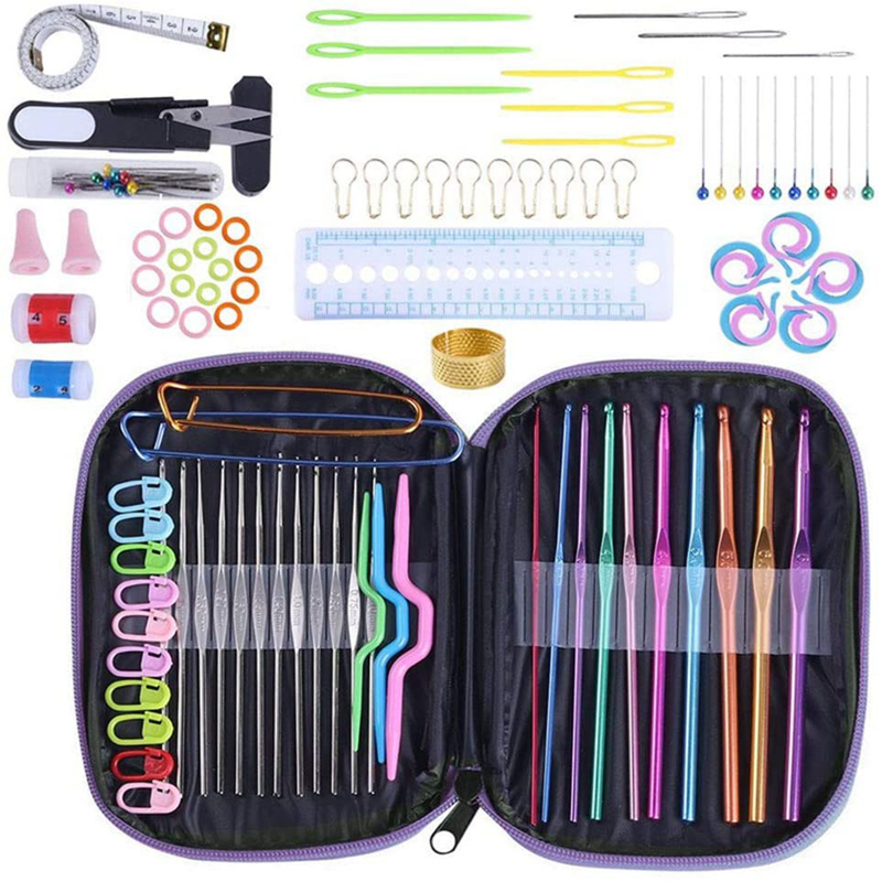100Pcs Crochet Hook with Yarn Knit Gauge Stitch DIY Tools Kit
100Pcs Crochet Hook with Yarn Knit Gauge Stitch DIY Tools Kit