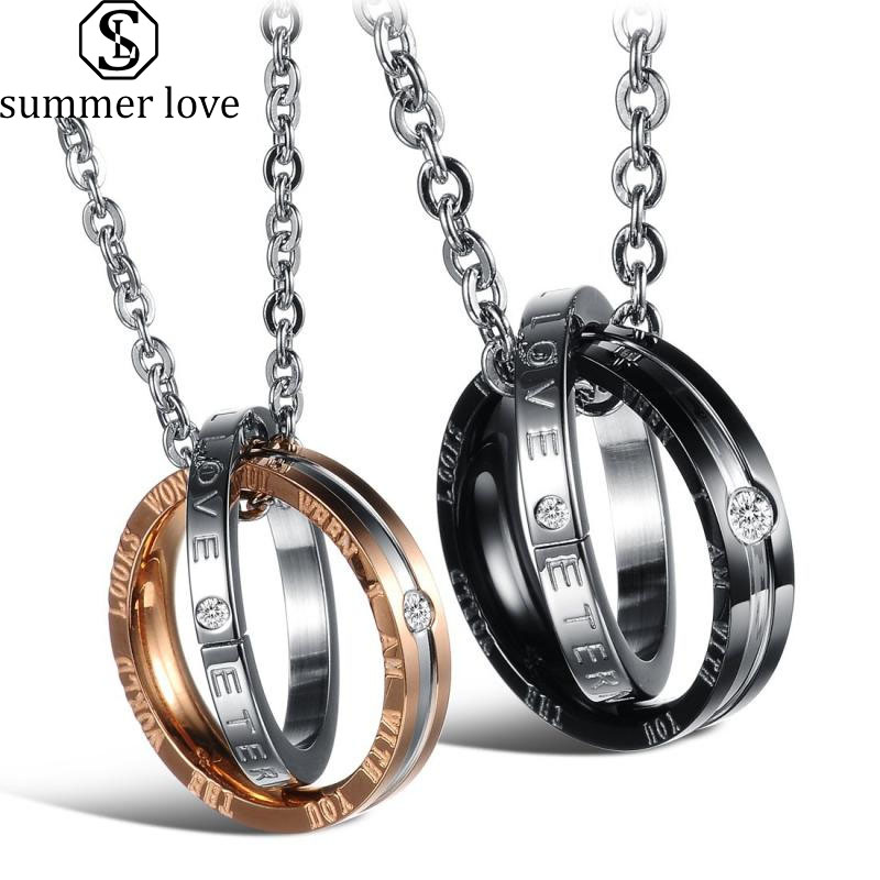 Eternal Crystal Round Ring Pendant Necklace Stainless Steel Couple Necklace For Women Men Wedding Romantic Valentine's Day Love Gift
Eternal Crystal Round Ring Pendant Necklace Stainless Steel Couple Necklace For Women Men Wedding Romantic Valentine's Day Love Gift