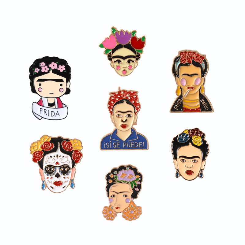 Painter Mexican artist Enamel Pins For Women Metal Decoration Brooch Bag Button Lapel Pin Men Broach Jewelry Gift
Painter Mexican artist Enamel Pins For Women Metal Decoration Brooch Bag Button Lapel Pin Men Broach Jewelry Gift