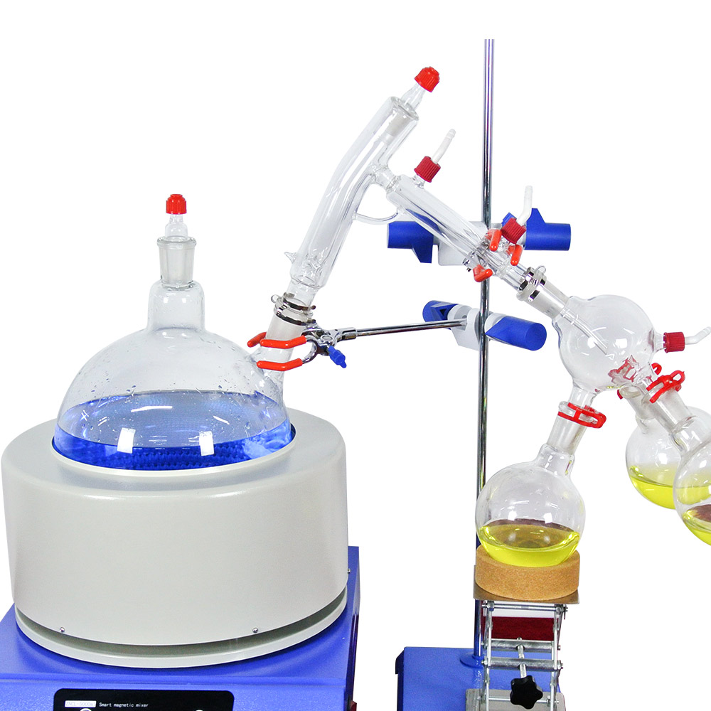 ZOIBKD Lab Supplies 5L Short Path Distillation Standard Kit with Vacuum Pump and Cooler