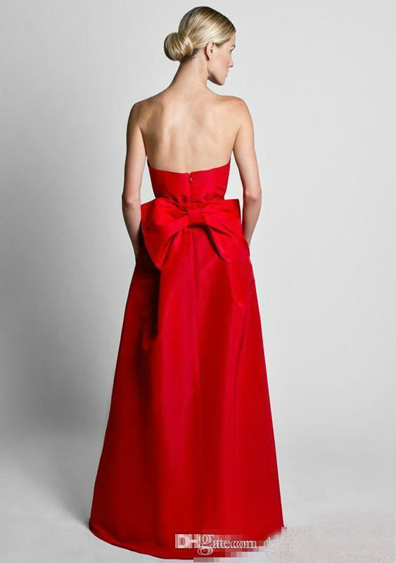 Krikor Jabotian Red Women Jumpsuits 2019 Prom Dresses Sweetheart Satin Bow Sash Evening Gowns With Detachable Train Long Part Dresses