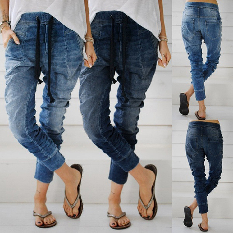 Mom Jeans Womens Drawstring Jeans Pockets Casual Denim Pants Baggy Harem Pants Distress Trousers Mujer S10, Bu
Mom Jeans Womens Drawstring Jeans Pockets Casual Denim Pants Baggy Harem Pants Distress Trousers Mujer S10, Bu