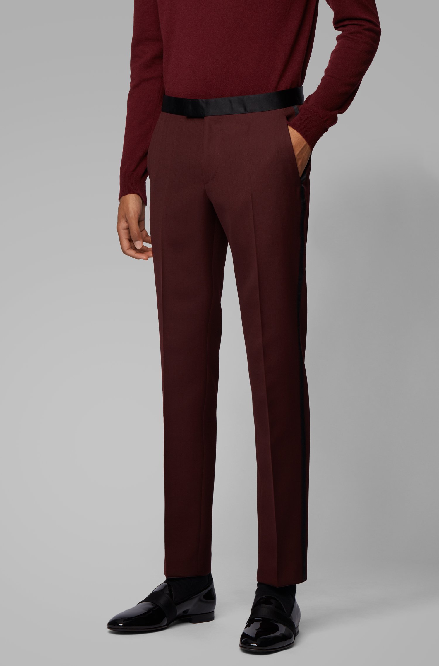 New Fashion Burgundy Groom Wedding Tuxedos Men Groom Suits Notched Lapel Double Breasted Prom Party Blazer Jacket (Jacket+Pants)