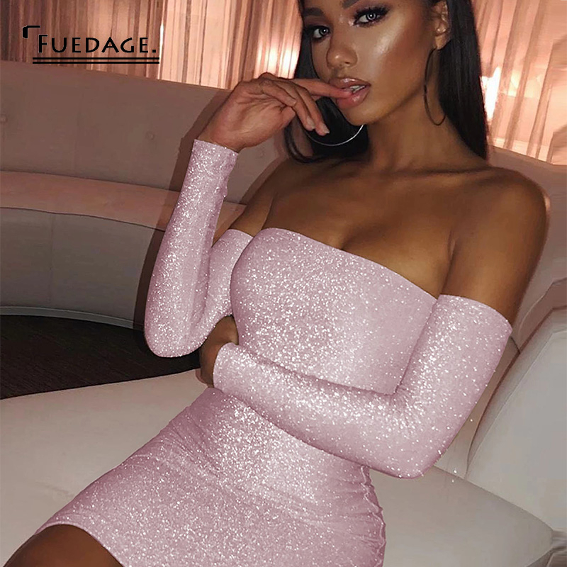 Fuedage Autumn 2020 Club Party Dress Women Bodycon Backless Off Shoulder Mini Sexy Dresses Solid Sparkle Glitter Dress Vestidos, Black
Fuedage Autumn 2020 Club Party Dress Women Bodycon Backless Off Shoulder Mini Sexy Dresses Solid Sparkle Glitter Dress Vestidos, Black