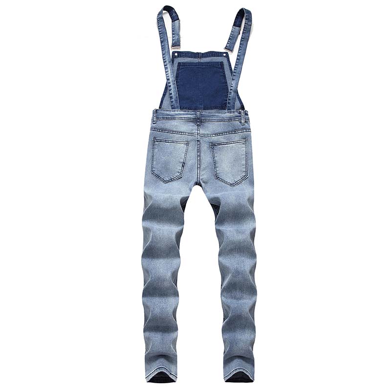 Fashion Mens Ripped Jeans Rompers Casual with belt Jumpsuits Hole Denim Bib Overalls Bike Jean 4396166