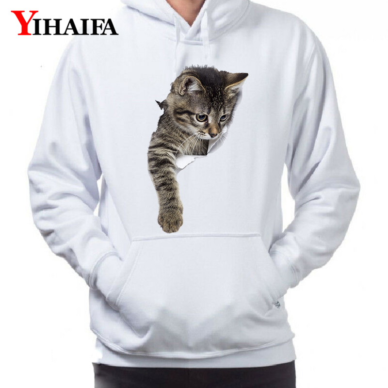 Mens 3D Hoodies 2019 New Cat Printed Sweatshirts Funny Animal Graphic Streetwear Pullover Tracksuit White Hoodie Tops, As pic
Mens 3D Hoodies 2019 New Cat Printed Sweatshirts Funny Animal Graphic Streetwear Pullover Tracksuit White Hoodie Tops, As pic
