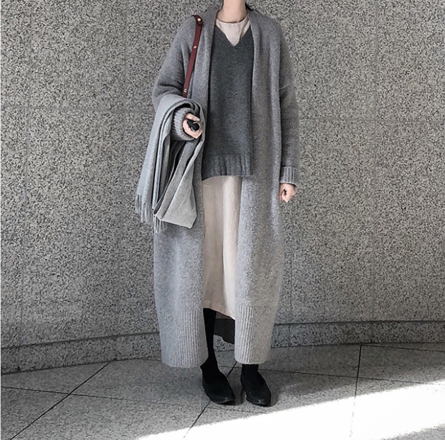 Winter Sweater Women Cardigan Long Sleeve Tops Simple Autumn New Female Elegant Knitted Outerwear Sweater Warm plus size Y191025