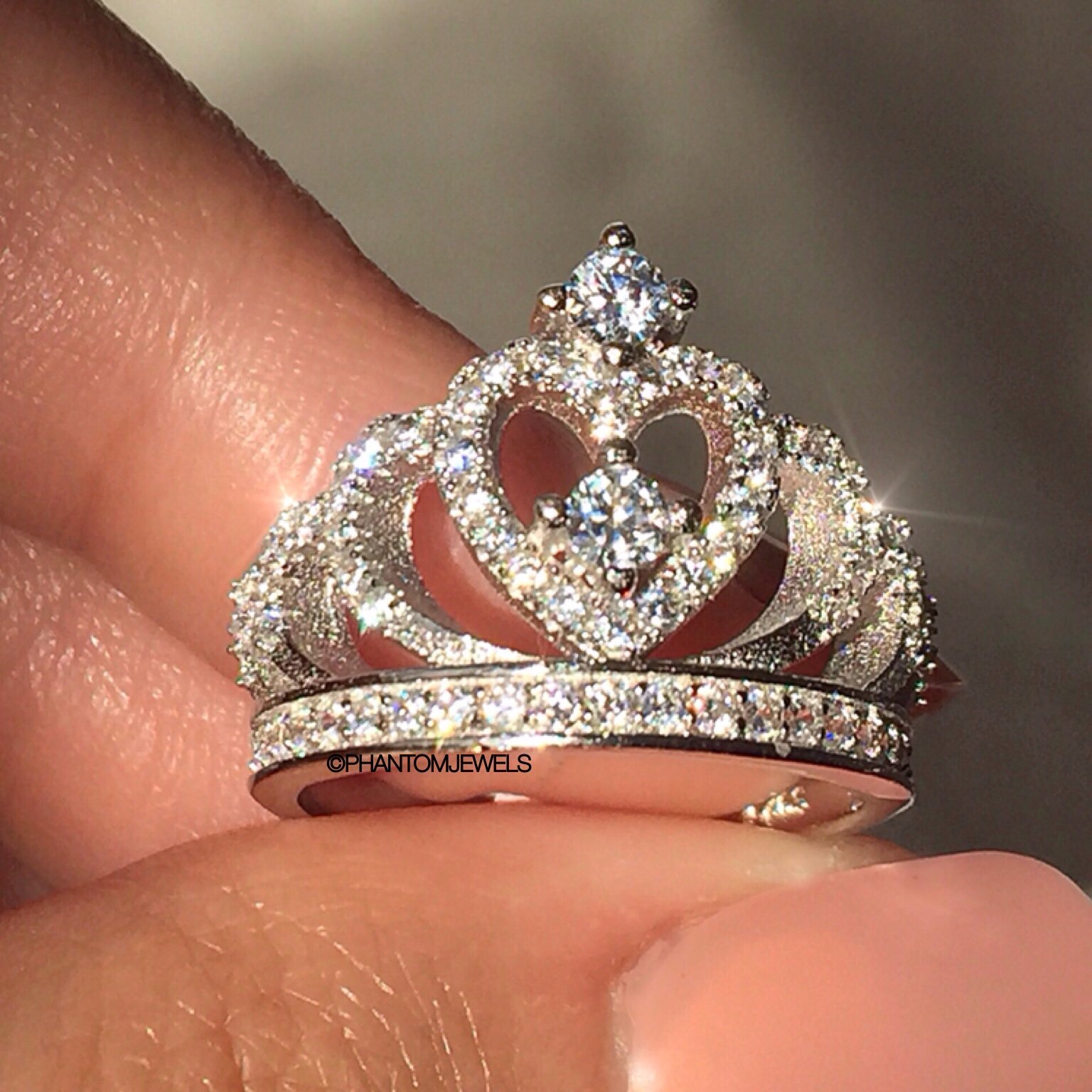 9 Style Classical Fine Jewelry Real 925 Sterling Silver 5A Cubic Zircon CZ Diamond Gemstones Women Wedding Engagement Band Crown Ring Gift