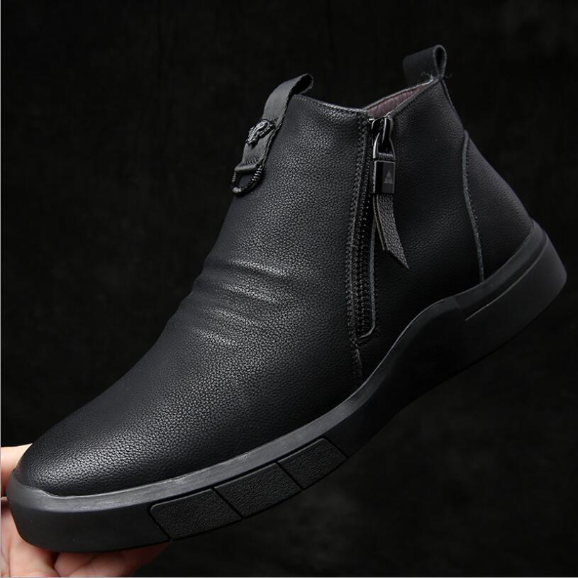 men boots Genuine Leather wool lining winter super Keep warm Casual fashion outdoor Ankle Snow zapatos de hombre
men boots Genuine Leather wool lining winter super Keep warm Casual fashion outdoor Ankle Snow zapatos de hombre