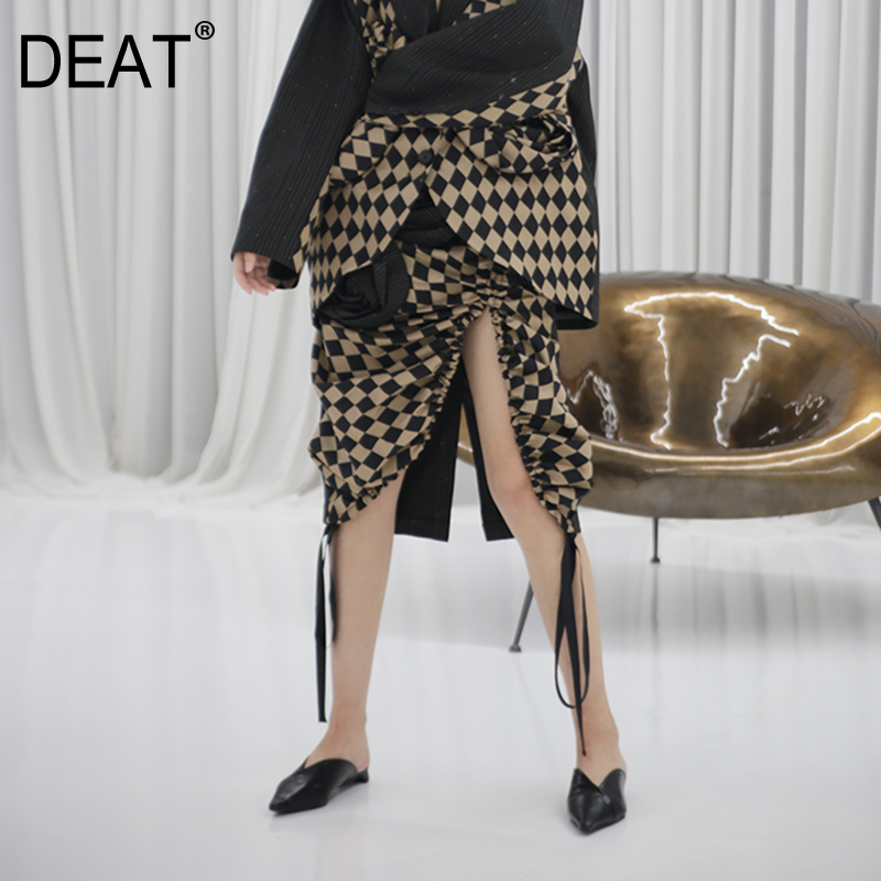 DEAT 2020 NEW spring high street women clothes flower embroidery plaided drawstring asymmetrical tassels halfbody skirt WK60701L
DEAT 2020 NEW spring high street women clothes flower embroidery plaided drawstring asymmetrical tassels halfbody skirt WK60701L