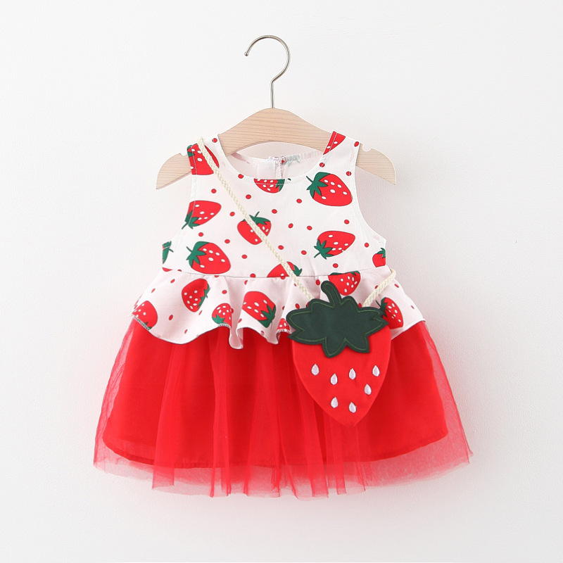 Summer Baby Girl Dress Strawberry Print Infant Princess Dress Baby Party Fashion Clothing, Pink
Summer Baby Girl Dress Strawberry Print Infant Princess Dress Baby Party Fashion Clothing, Pink