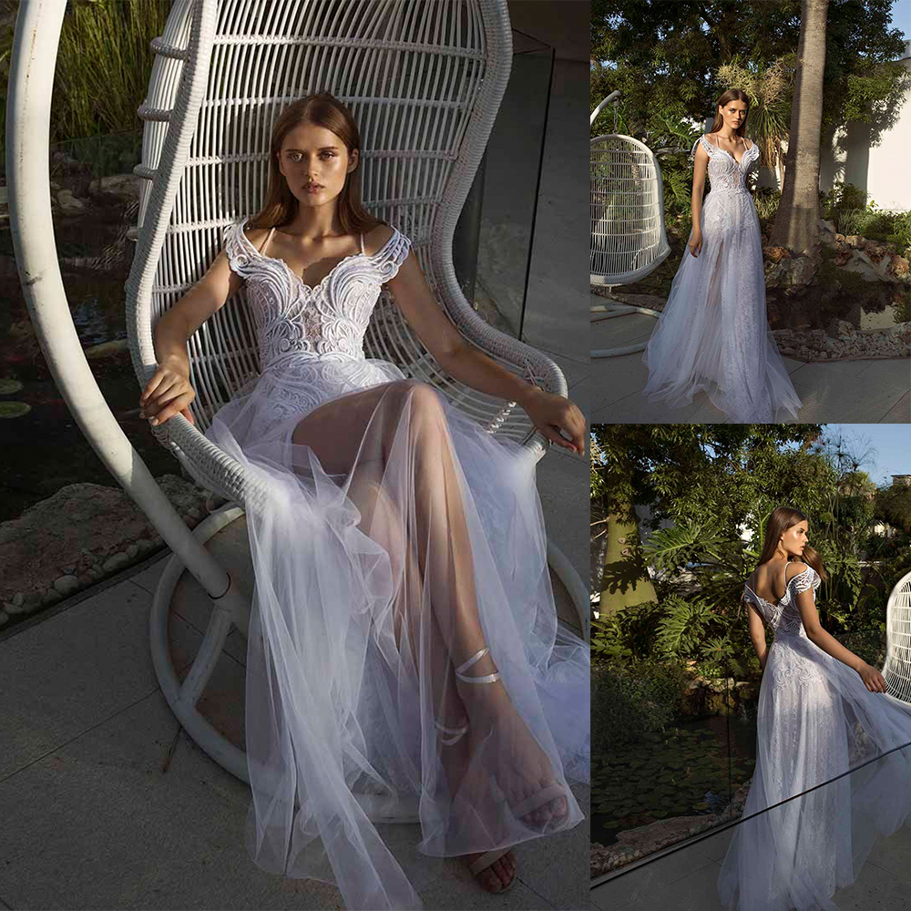 Berta 2020 Wedding Dresses Spaghetti Straps Off Shoulder Lace Bridal Gowns Sexy Backless A-Line Wedding Dress Vestidos De Novia, Same as image
Berta 2020 Wedding Dresses Spaghetti Straps Off Shoulder Lace Bridal Gowns Sexy Backless A-Line Wedding Dress Vestidos De Novia, Same as image