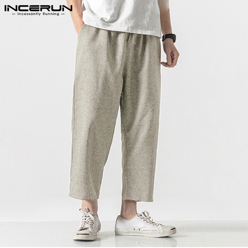 Vintage Men Casual Pants Loose Solid Color Elastic Waist Straight Trousers Leisure Joggers Chic Pantalones Hombre 2020 INCERUN, Khaki pants
Vintage Men Casual Pants Loose Solid Color Elastic Waist Straight Trousers Leisure Joggers Chic Pantalones Hombre 2020 INCERUN, Khaki pants