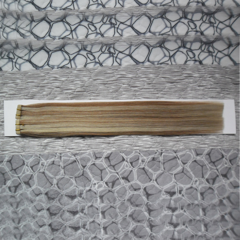 Straight Tape in Extensions Human Hair 100% Real Remy Hair Blonde 100G 40Pcs 10 to 24 Inch Tape in Haar Extension Skin Weft 100% Human Hair