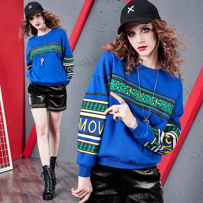 2019 Winter Women Sweatshirts Korean Hoodie Cotton Office Lady Blue Vogue Pullovers Leopard Long Sleeve O-Neck Printed Letters
2019 Winter Women Sweatshirts Korean Hoodie Cotton Office Lady Blue Vogue Pullovers Leopard Long Sleeve O-Neck Printed Letters