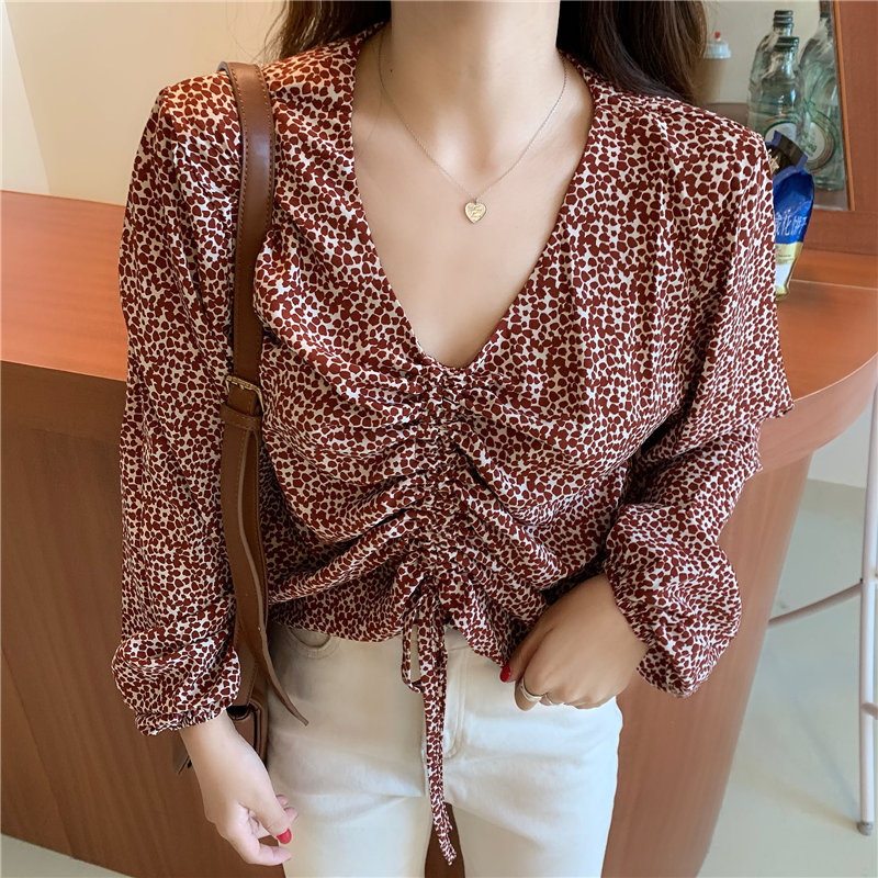 HziriP Korean 2020 Chic V-Neck Drawstring High Waist Chiffon Polka Dots Gentle All Match Sexy Women Slim Streetwear Shirts, Red
HziriP Korean 2020 Chic V-Neck Drawstring High Waist Chiffon Polka Dots Gentle All Match Sexy Women Slim Streetwear Shirts, Red