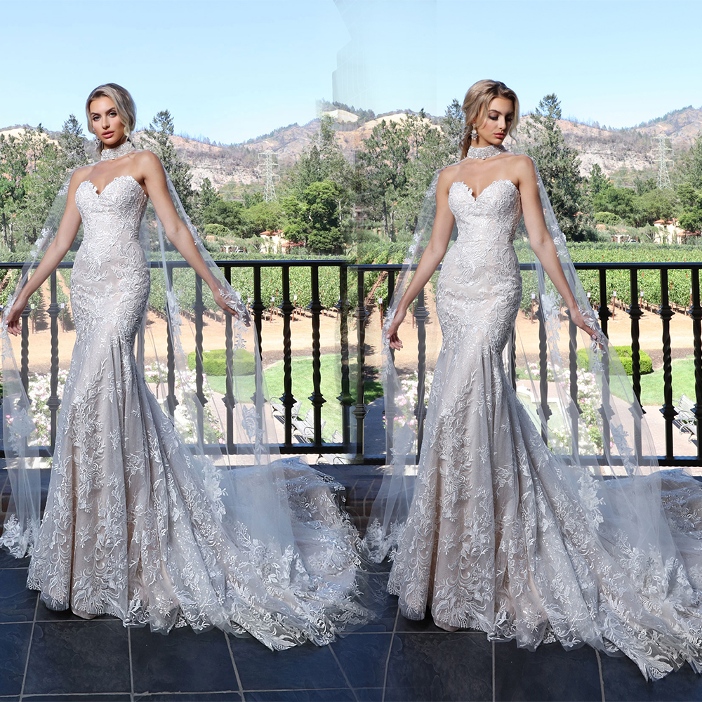 2020 Mermaid Wedding Dress With Wrap Strapless Sweetheart Appliqued Bridal Gown Open Back Ruffle Sweep Train Custom Made Vestidos De Novia, Hunter green
2020 Mermaid Wedding Dress With Wrap Strapless Sweetheart Appliqued Bridal Gown Open Back Ruffle Sweep Train Custom Made Vestidos De Novia, Hunter green