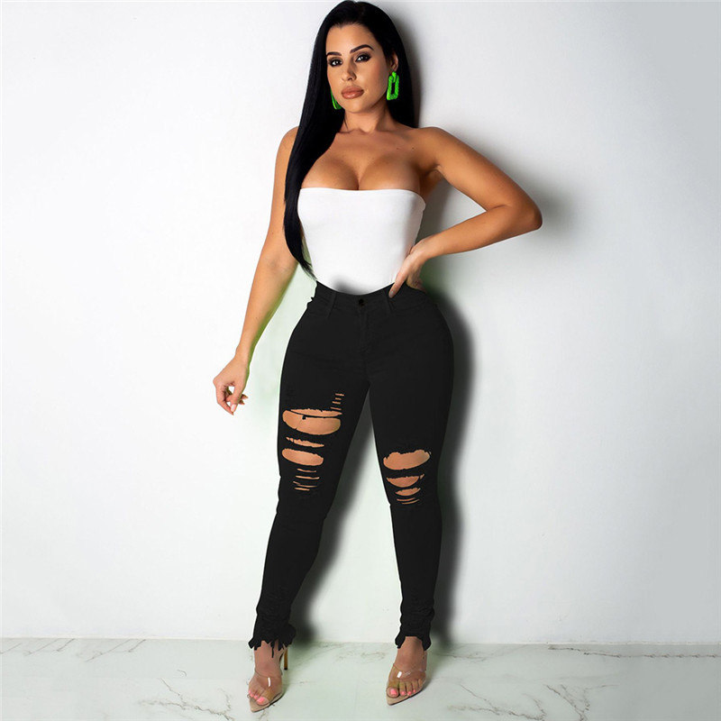 Women Hole Jeans Lady High Waist Multiple Color Casual Skinny Pant Pencil Jeans Slim Ripped Sexy Girls Trousers Femme, Black
Women Hole Jeans Lady High Waist Multiple Color Casual Skinny Pant Pencil Jeans Slim Ripped Sexy Girls Trousers Femme, Black