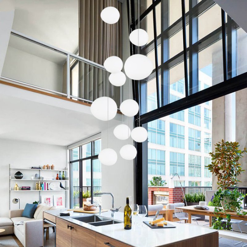 Italy Foscarini Gregg Suspension Lamps Glass Pendant Lights Modern Led Irregular Hanging Lamp Dining Room Kitchen Light Fixtures