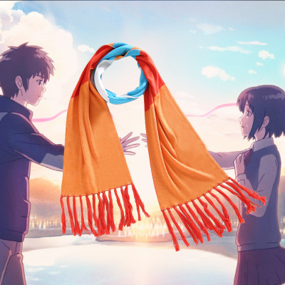 Halloween Japan Anime Your Name Tachibana Taki Miyamizu Mitsuha Cosplay Accessories Soft Prop Warm Long Scarf Gift, Orange
Halloween Japan Anime Your Name Tachibana Taki Miyamizu Mitsuha Cosplay Accessories Soft Prop Warm Long Scarf Gift, Orange