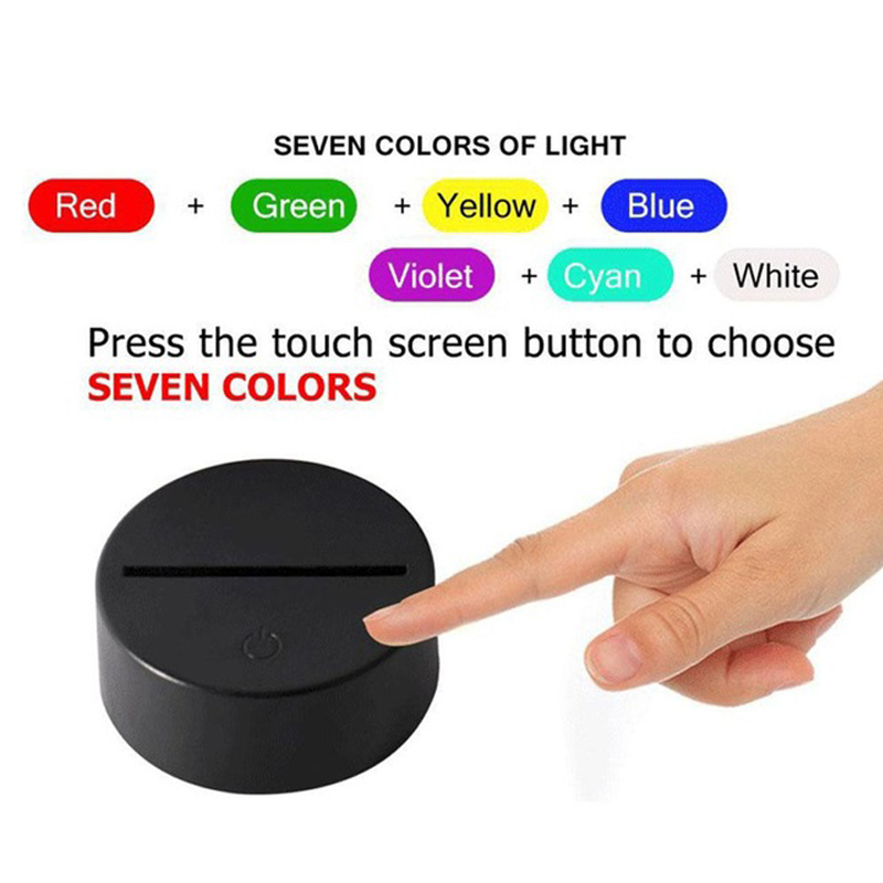 RGB Lights LED Lamp Base for 3D Illusion Lamp 4mm Acrylic Light Panel AA Battery or DC 5V USB 3D Night Light