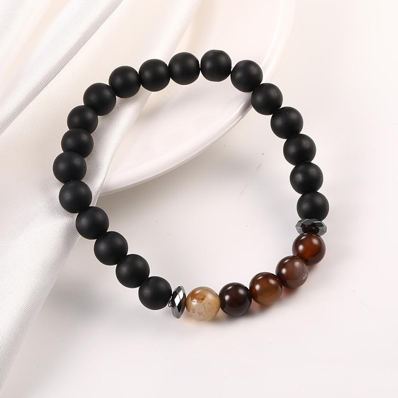 Minimalist 7 Chakra Balance Yoga Beads Bracelet For Men 8mm Tiger Eye Natural Stone Agate Hematite Charms Lava Bracelets Stretch Jewelry