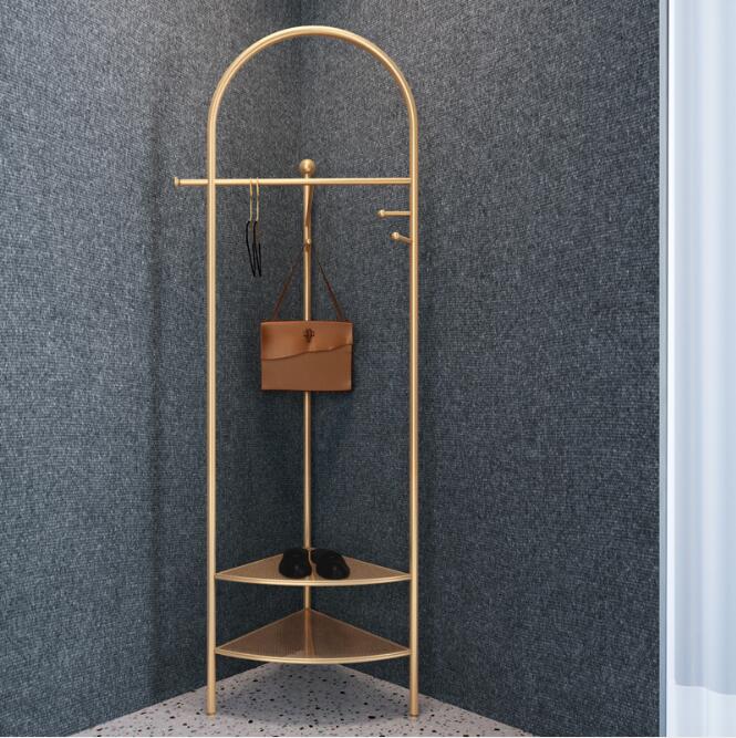 Corner coat rack floor Bedroom Furniture family iron bag clothes storage shelf living room hanging racks